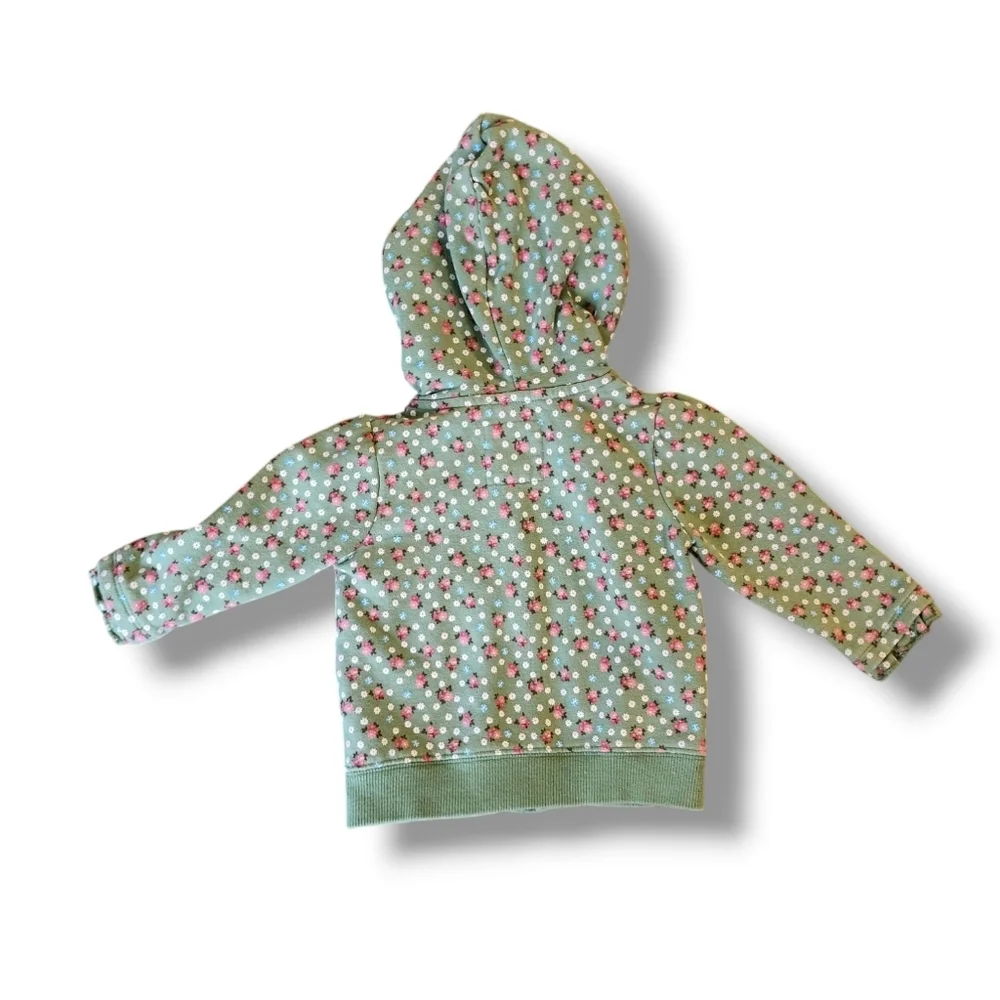 OshKosh B'Gosh Applique Floral Full Zip Hoodie